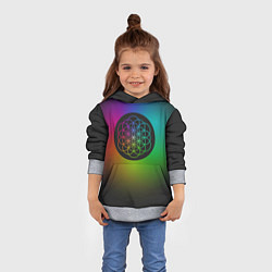 Толстовка-худи детская Coldplay Colour, цвет: 3D-меланж — фото 2