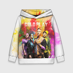 Толстовка-худи детская Coldplay, цвет: 3D-белый