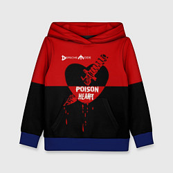 Толстовка-худи детская Poison heart, цвет: 3D-синий