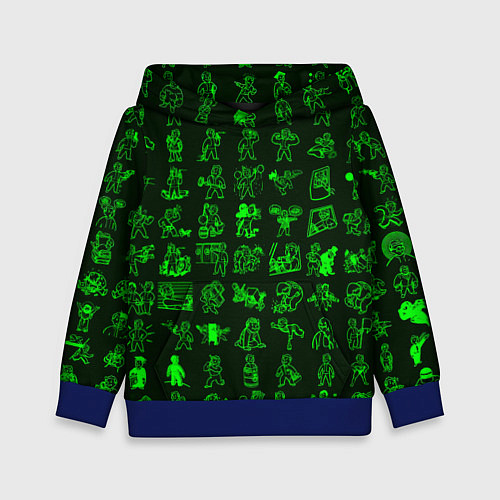 Детская толстовка Персонажи Fallout / 3D-Синий – фото 1