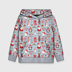 Толстовка-худи детская Рождественская Милота, цвет: 3D-меланж