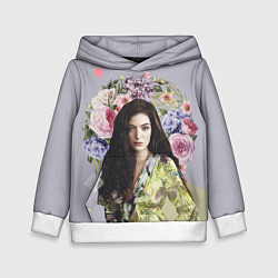 Толстовка-худи детская Lorde Floral, цвет: 3D-белый