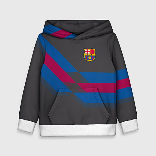 Детская толстовка Barcelona FC: Dark style / 3D-Белый – фото 1