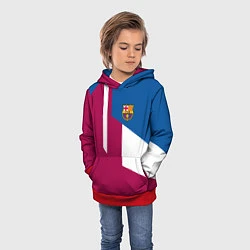Толстовка-худи детская FC Barcelona 2018, цвет: 3D-красный — фото 2