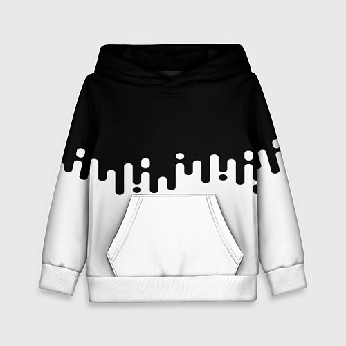 Детская толстовка Чёрно-белый узор / 3D-Белый – фото 1