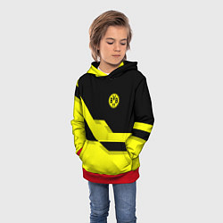 Толстовка-худи детская BVB FC: Yellow style, цвет: 3D-красный — фото 2