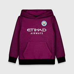 Толстовка-худи детская Man City FC: Away 17/18, цвет: 3D-черный