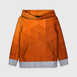 Толстовка-худи детская Orange abstraction, цвет: 3D-меланж