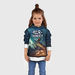 Толстовка-худи детская Гром войны, цвет: 3D-белый — фото 2