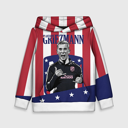 Детская толстовка Griezmann: Atletico Star / 3D-Белый – фото 1