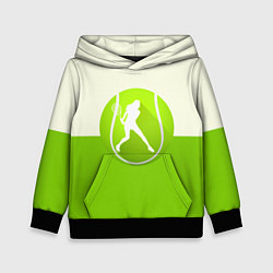 Толстовка-худи детская Символ теннисиста, цвет: 3D-черный