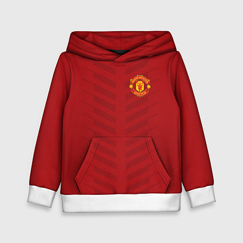 Детская толстовка Manchester United: Red Lines / 3D-Белый – фото 1