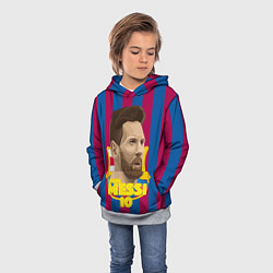 Толстовка-худи детская FCB Lionel Messi, цвет: 3D-меланж — фото 2