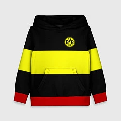 Толстовка-худи детская Borussia 2018 Black and Yellow, цвет: 3D-красный