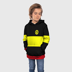 Толстовка-худи детская Borussia 2018 Black and Yellow, цвет: 3D-красный — фото 2