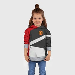 Толстовка-худи детская FC Manchester United: Sport Geometry, цвет: 3D-меланж — фото 2