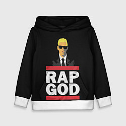 Толстовка-худи детская Rap God Eminem, цвет: 3D-белый
