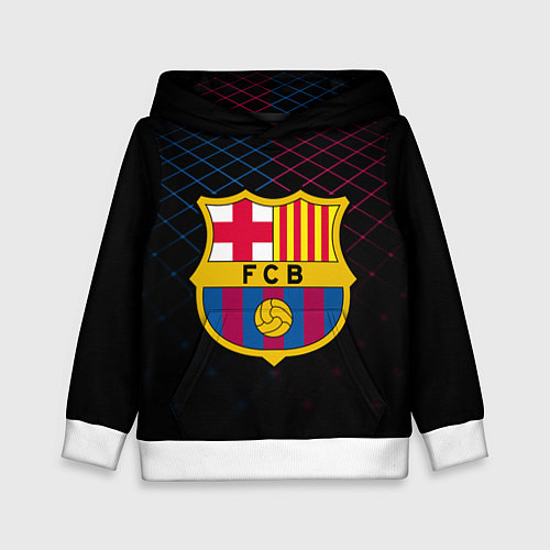 Детская толстовка FC Barcelona Lines / 3D-Белый – фото 1