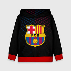 Толстовка-худи детская FC Barcelona Lines, цвет: 3D-красный