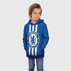 Толстовка-худи детская FC Chelsea: Gold Lines, цвет: 3D-синий — фото 2