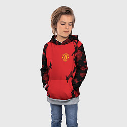 Толстовка-худи детская FC Manchester United: Red Original, цвет: 3D-меланж — фото 2