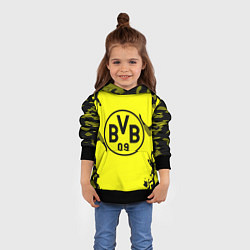 Толстовка-худи детская FC Borussia Dortmund: Yellow & Black, цвет: 3D-черный — фото 2