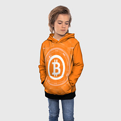 Толстовка-худи детская Bitcoin Tech, цвет: 3D-черный — фото 2