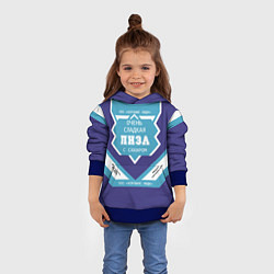 Толстовка-худи детская Очень сладкая Лиза, цвет: 3D-синий — фото 2