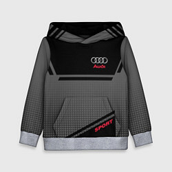 Толстовка-худи детская Audi: Crey & Black, цвет: 3D-меланж