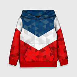 Толстовка-худи детская Форма России, цвет: 3D-красный