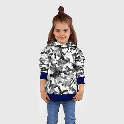 Толстовка-худи детская Городской серый камуфляж, цвет: 3D-синий — фото 2