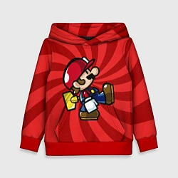 Толстовка-худи детская Super Mario: Red Illusion, цвет: 3D-красный