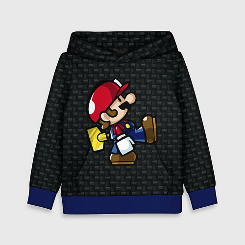 Детская толстовка Super Mario: Black Brick / 3D-Синий – фото 1