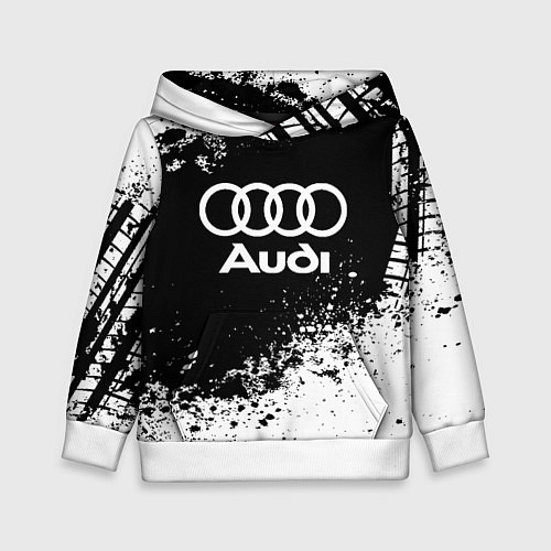 Детская толстовка Audi: Black Spray / 3D-Белый – фото 1