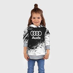 Толстовка-худи детская Audi: Black Spray, цвет: 3D-меланж — фото 2