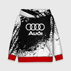 Толстовка-худи детская Audi: Black Spray, цвет: 3D-красный