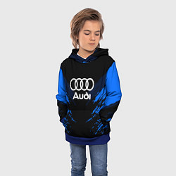 Толстовка-худи детская Audi: Blue Anger, цвет: 3D-синий — фото 2
