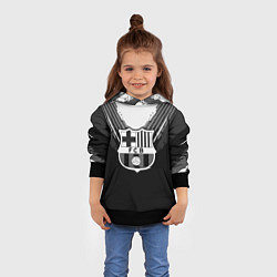 Толстовка-худи детская FC Barcelona: Black Style, цвет: 3D-черный — фото 2