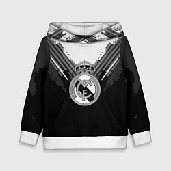 Толстовка-худи детская FC Real Madrid: Black Style, цвет: 3D-белый