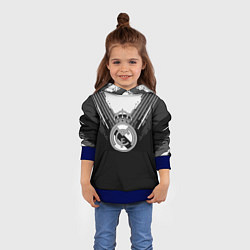 Толстовка-худи детская FC Real Madrid: Black Style, цвет: 3D-синий — фото 2
