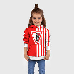 Толстовка-худи детская Красно-белый воин, цвет: 3D-белый — фото 2