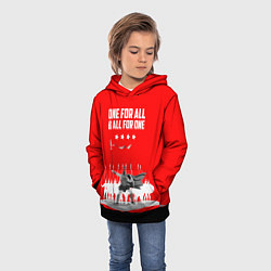 Толстовка-худи детская One for all & all for one, цвет: 3D-черный — фото 2