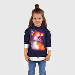 Толстовка-худи детская Disco Fox, цвет: 3D-белый — фото 2