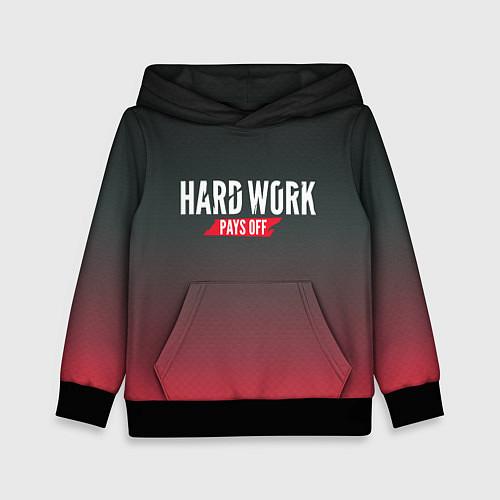 Детская толстовка Hard Work Pays Off: Red / 3D-Черный – фото 1