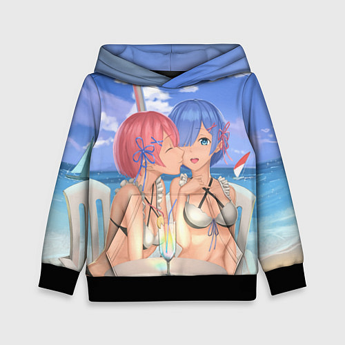 Детская толстовка Жизнь в другом мире с нуля / 3D-Черный – фото 1