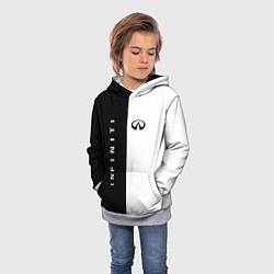 Толстовка-худи детская Infiniti: Black & White, цвет: 3D-меланж — фото 2