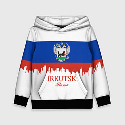 Толстовка-худи детская Irkutsk: Russia, цвет: 3D-черный