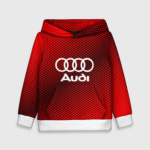 Детская толстовка Audi: Red Carbon / 3D-Белый – фото 1