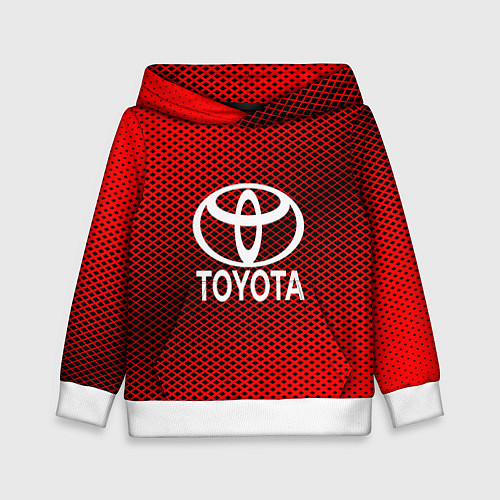 Детская толстовка Toyota: Red Carbon / 3D-Белый – фото 1