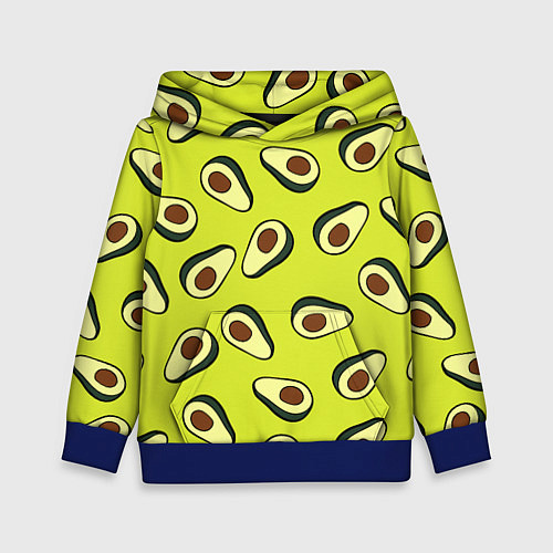 Детская толстовка Стиль авокадо / 3D-Синий – фото 1